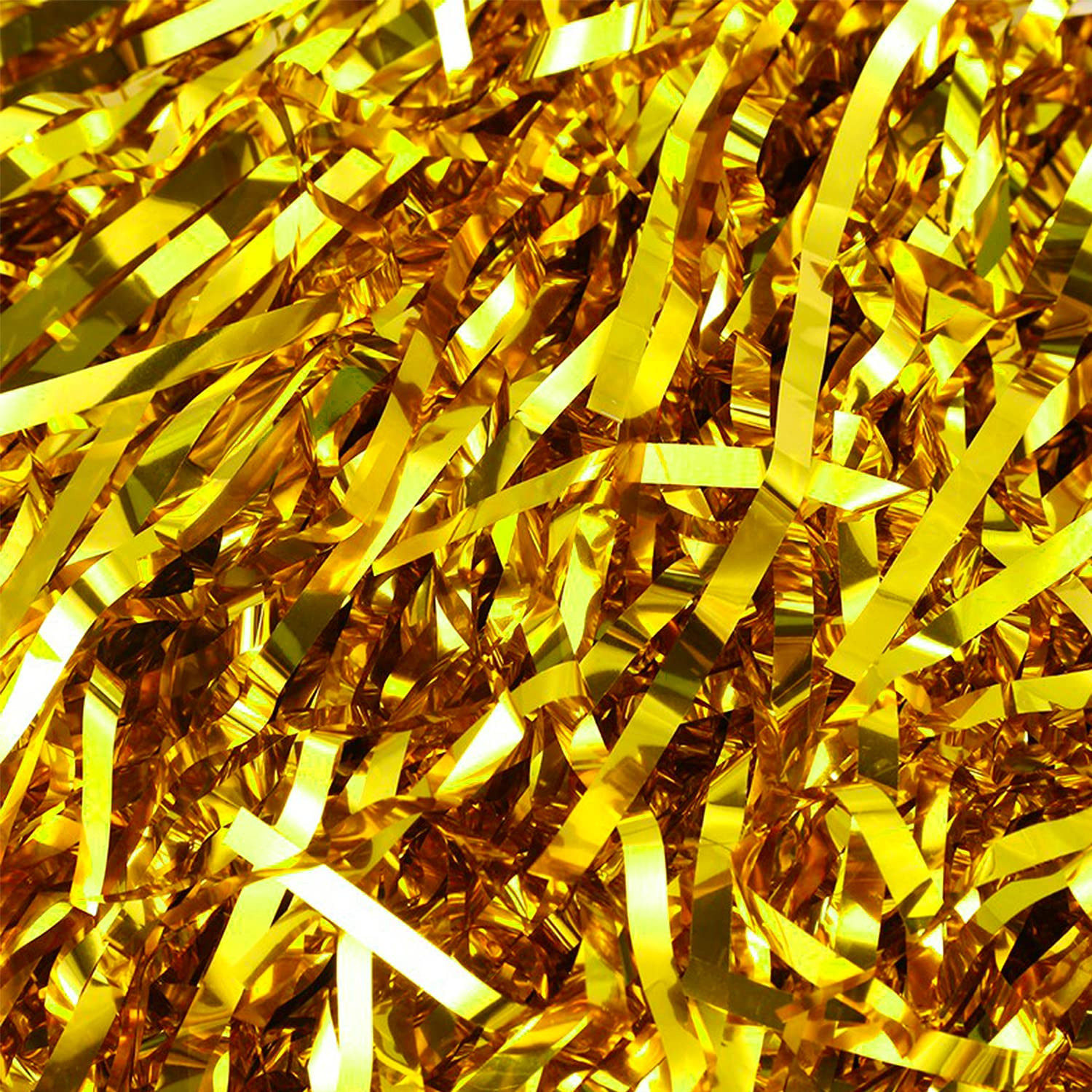 100 Grams Basket Filler Paper Shred, Shiny Gold Iridescent Film Raffia Paper Hamper Shreds & Strands | Amazon (US)