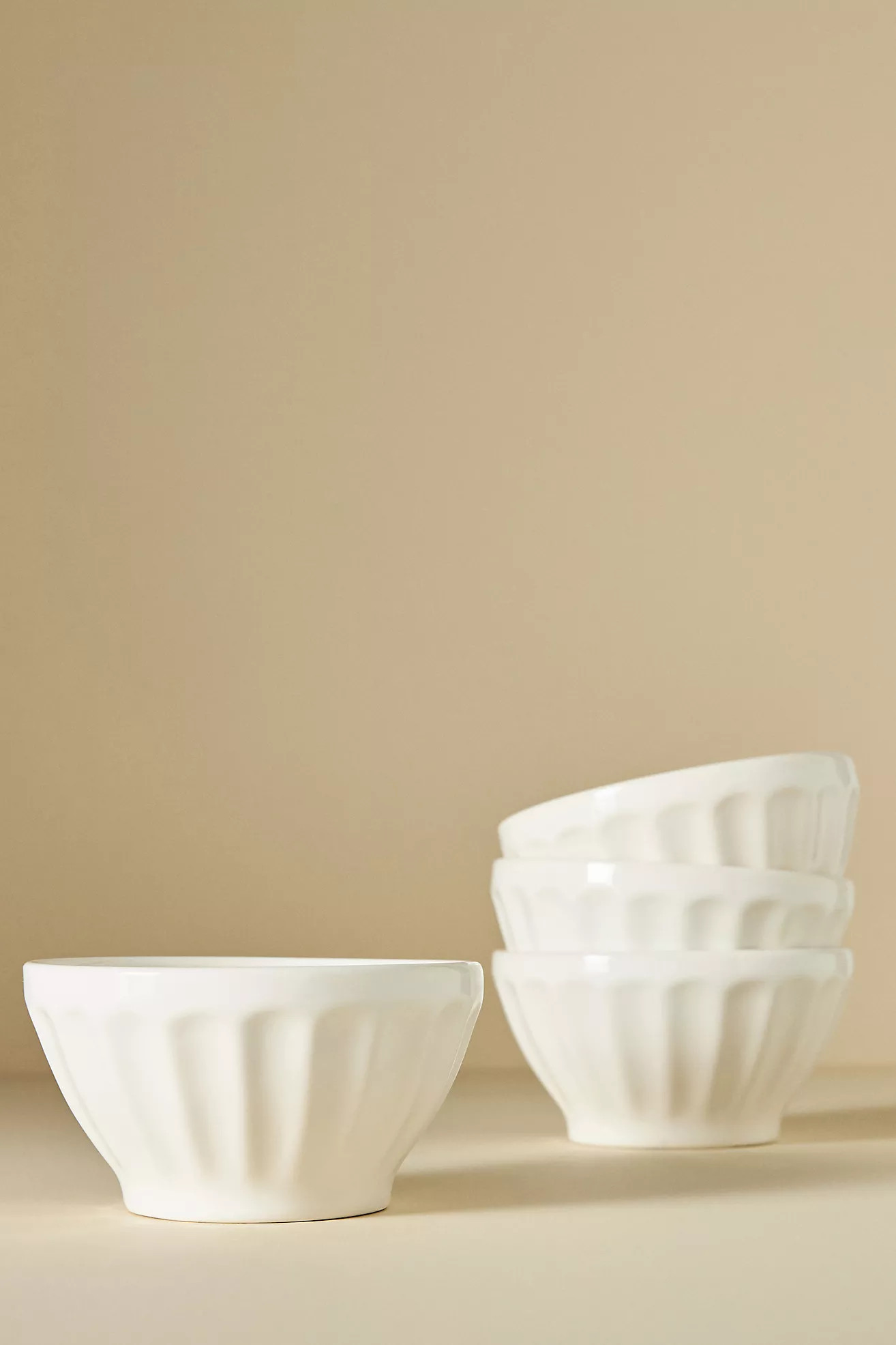 Shiny Latte Cereal Bowls, Set of 4 | Anthropologie (US)