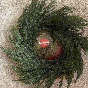 Artgar 26 Inch Pine Wreath - Christmas Wreaths for Front Door - Real Touch Pine Wreath - Large Ar... | Amazon (US)