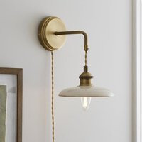 Churchgate Fawsley Fern Industrial Plug In Wall Light | Dunelm (migrated)
