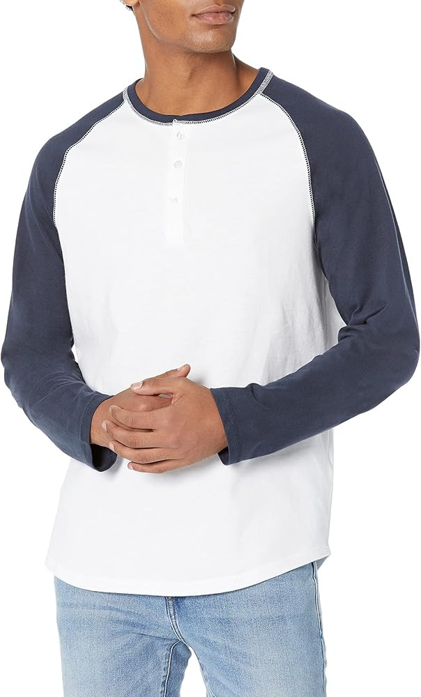 Amazon Essentials Men's Slim-Fit Long-Sleeve Henley Shirt | Amazon (US)