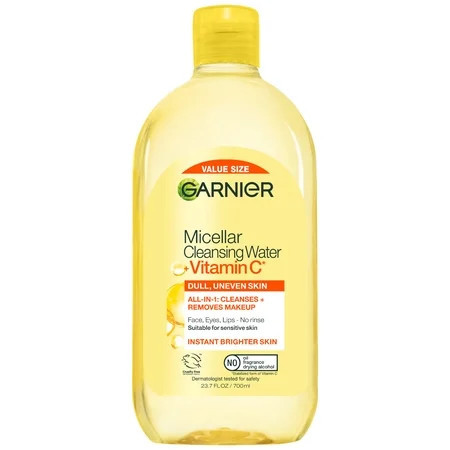 Garnier SkinActive Micellar Cleansing Water All in 1 Vitamin C Makeup Remover Face Cleanser 23.7 fl oz | Walmart (US)
