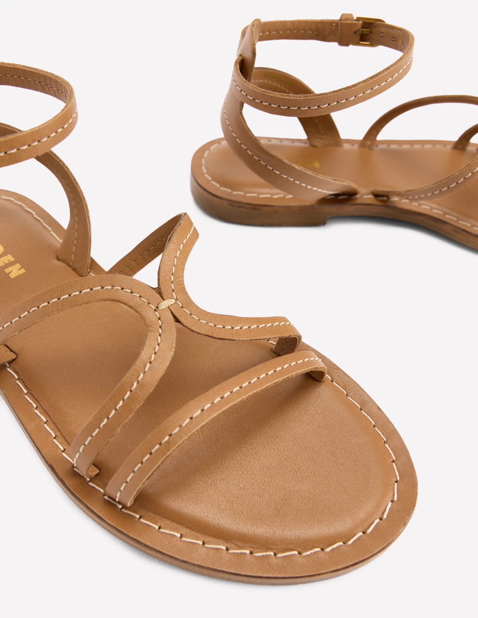 Casual Flat Sandal-Tan | Boden (US)