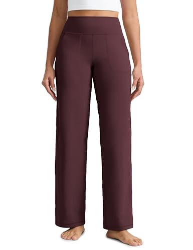 CRZ YOGA Butterlift Wide Leg Pants Pockets 31" - High Waisted Yoga Lounge Buttery Soft Comfy Casual Womens Ripe Plum X-Small | Amazon (US)