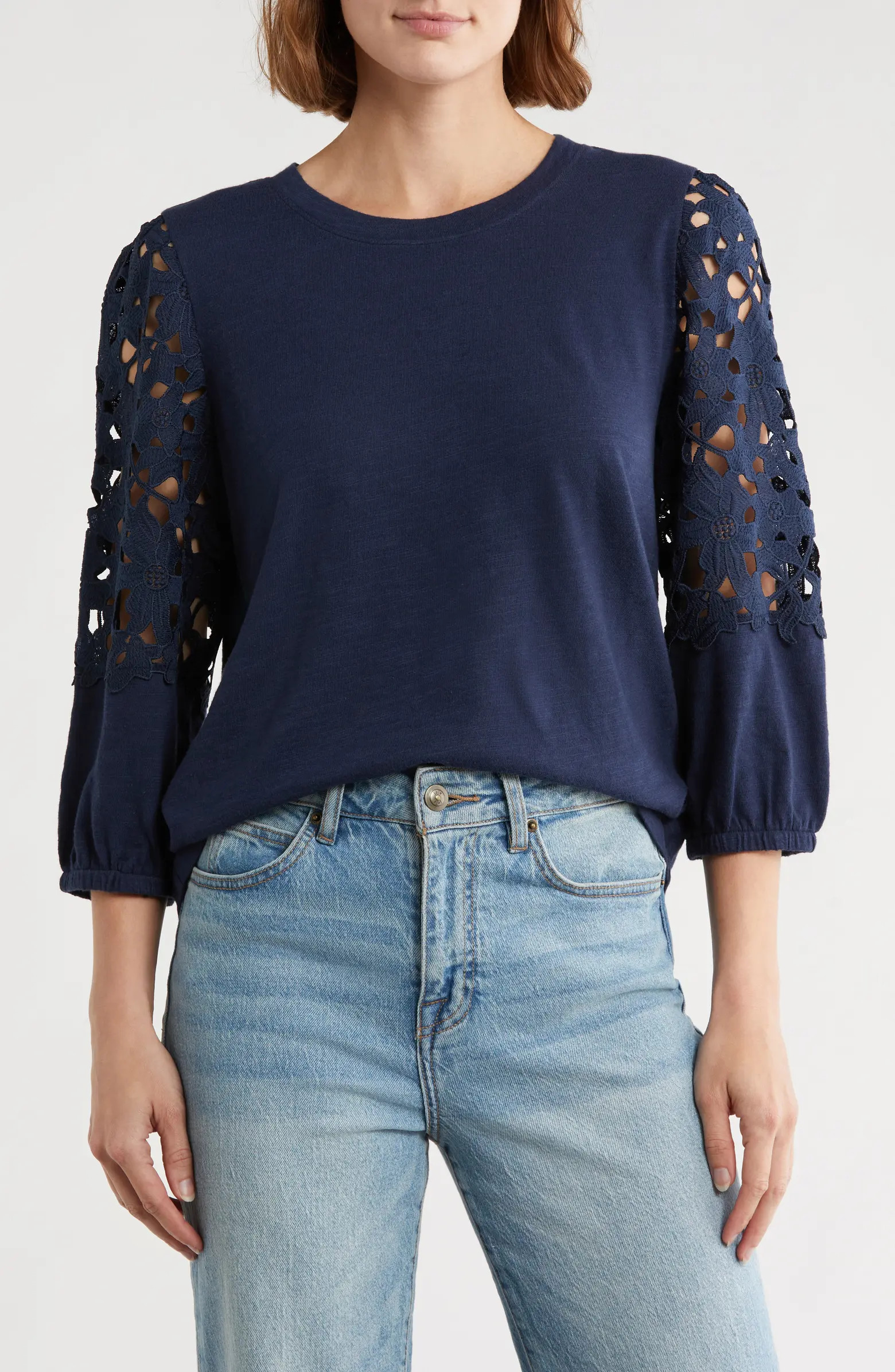 Lace Mixed Media Top | Nordstrom Rack