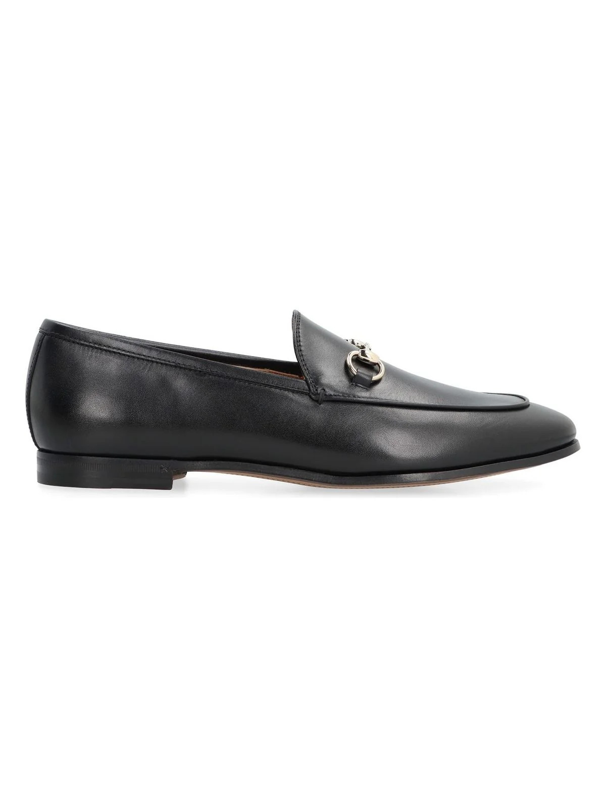 Women's Gucci Jordaan Leather Loafers in Black | Size 38.5 | 786016AADCW Color 1000 | LOZURI