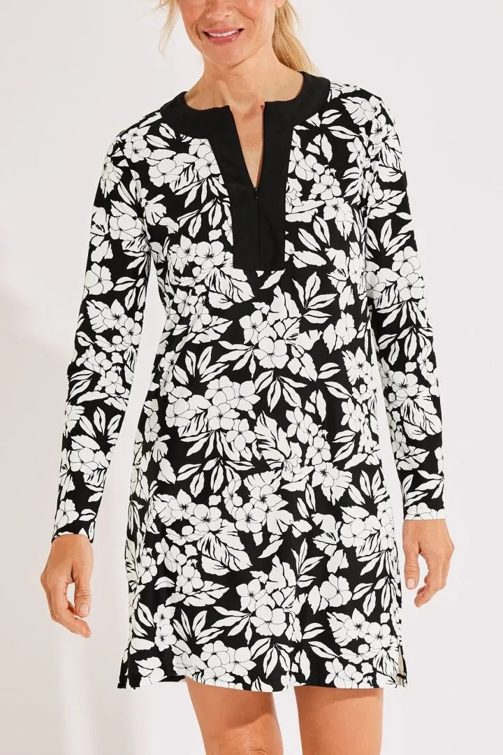 Shoreside Swim Cover-Up Dress & Evelyn Swim Cloche Outfit | Coolibar