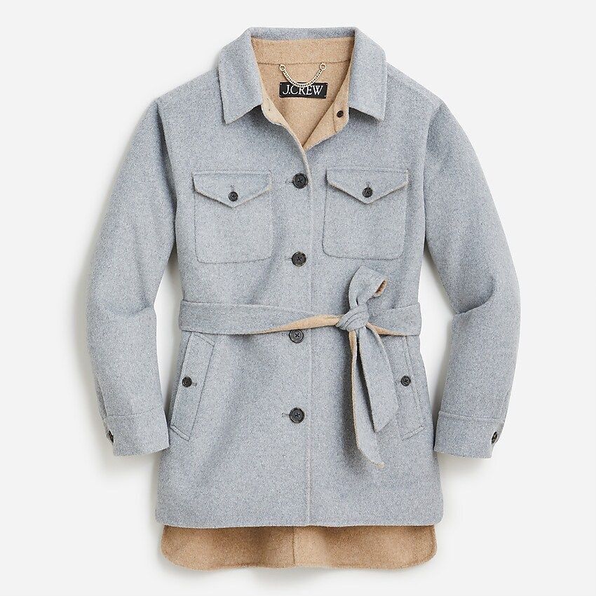Shirt-jacket in double-faced wool | J.Crew US