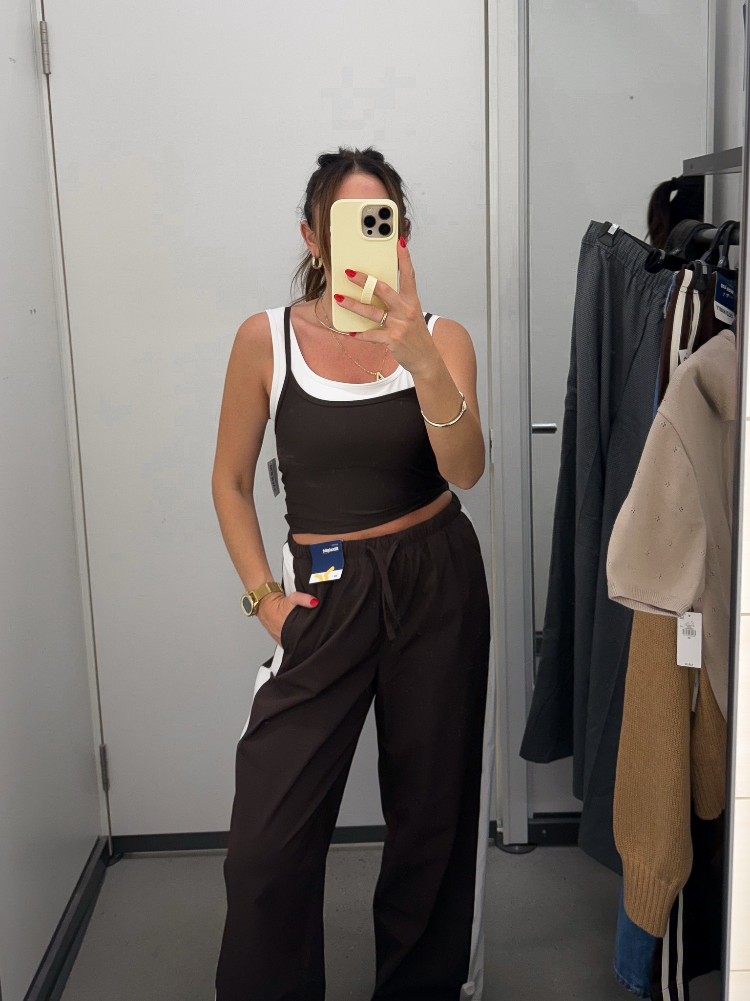 Everything is 50% off at Old Navy! I loved these track pants with the double layer tanks.

#LTKootd #LTKSaleAlert #LTKSeasonal
