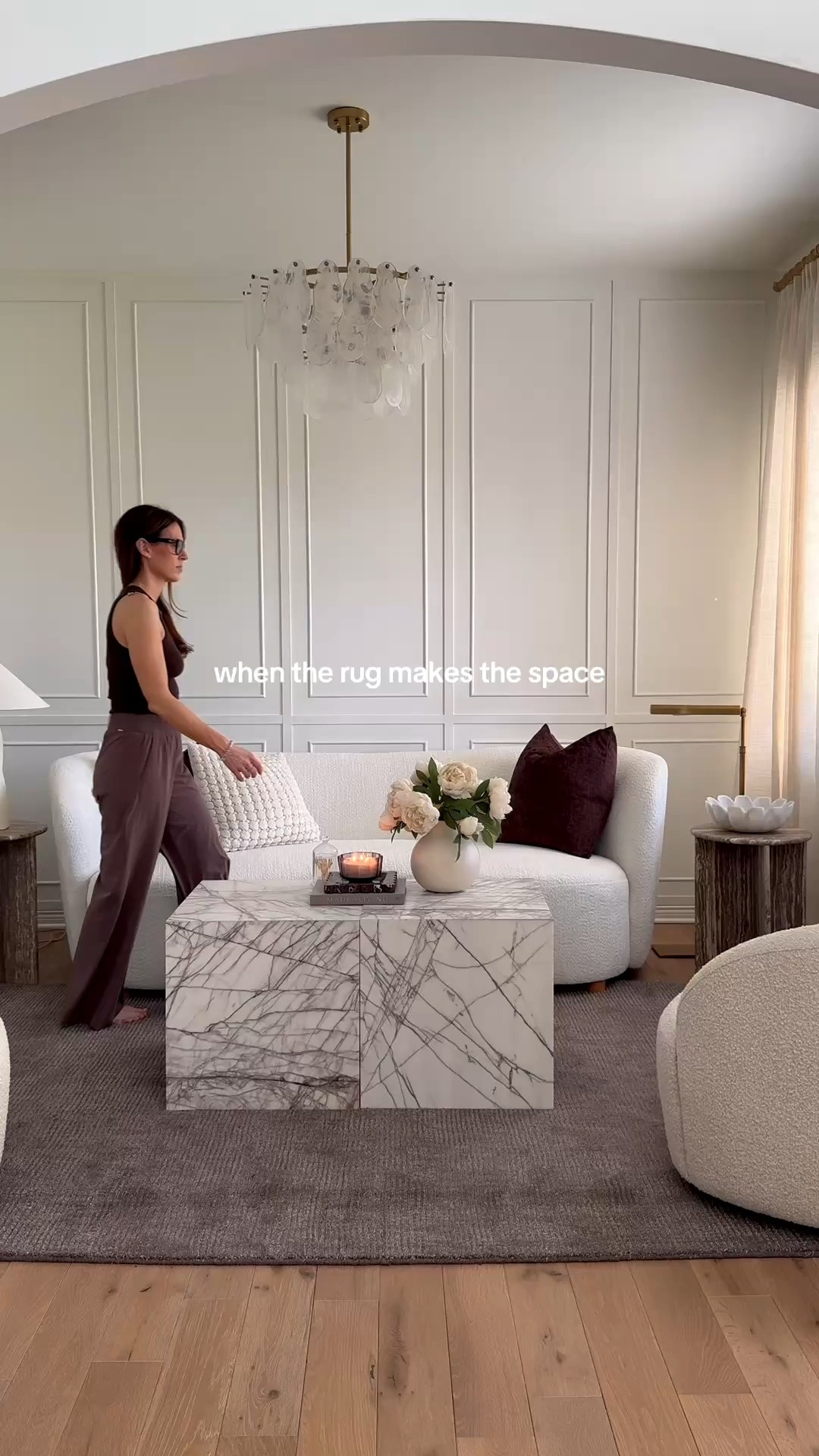 The subtle pattern and touch of depth were just the ci yeast this space needed. This rug is 100% wool and so soft underfoot. I have the same style in my dining room. @Rugs USA