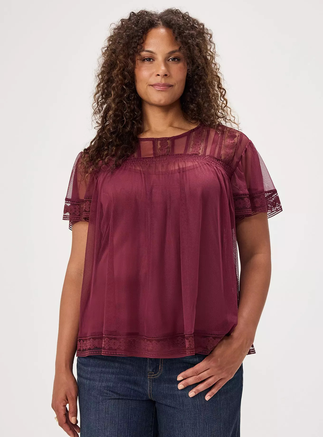 Mesh Lace Top | Torrid (US & Canada)