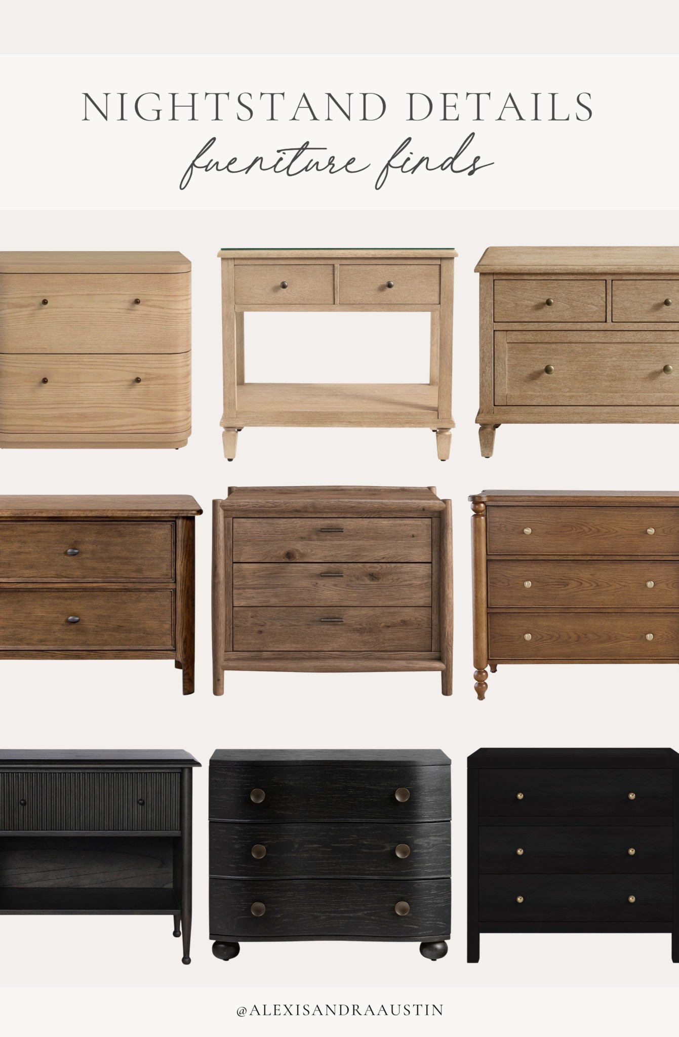 Rounding up all of my favorite nightstands that caught my eye! From light and bright to dark and moody, find all my faves to elevate the bedroom space. 

Home finds, neutral home inspo, furniture favorites, neutral wood tones, nightstand details, dark and moody, light and bright, three drawer nightstand, Pottery Barn style, Wayfair, Joss and Main, Ballard Designs, Birch Lane, shop the look!

#LTKSeasonal #LTKHome