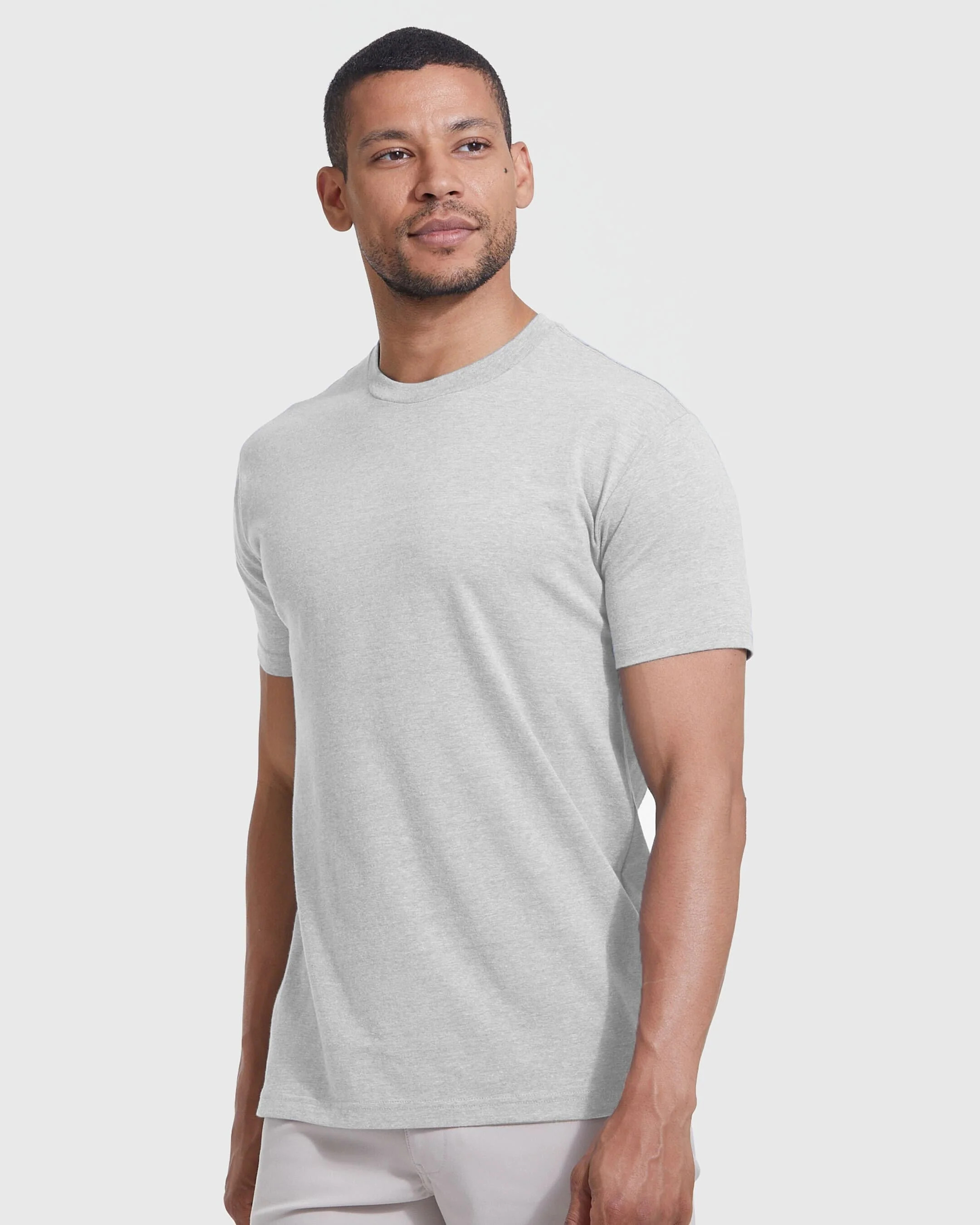 True Classic Men’s Short Sleeve Crew Neck T-Shirt – Premium Fit for Everyday Comfort, Casual Streetwear, Workwear, or Men Gifts Light Heather Gray / M / 1 Pack | True Classic