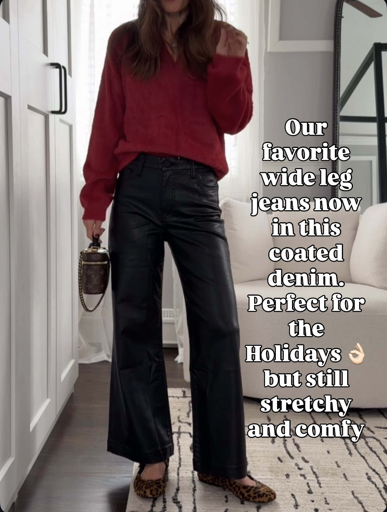 Our favorite wide-leg jeans now in chic coated denim—holiday perfect but still comfy 🤍 🔗⬇️

#LTKHoliday #LTKSeasonal #LTKOver40