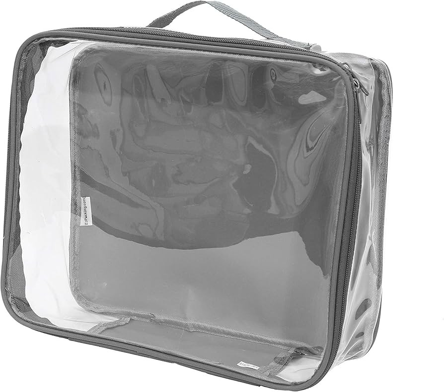 Medium Clear Travel Packing Cube/See-Through Clothes Organizer for Carry on & Checked Suitcase, R... | Amazon (US)
