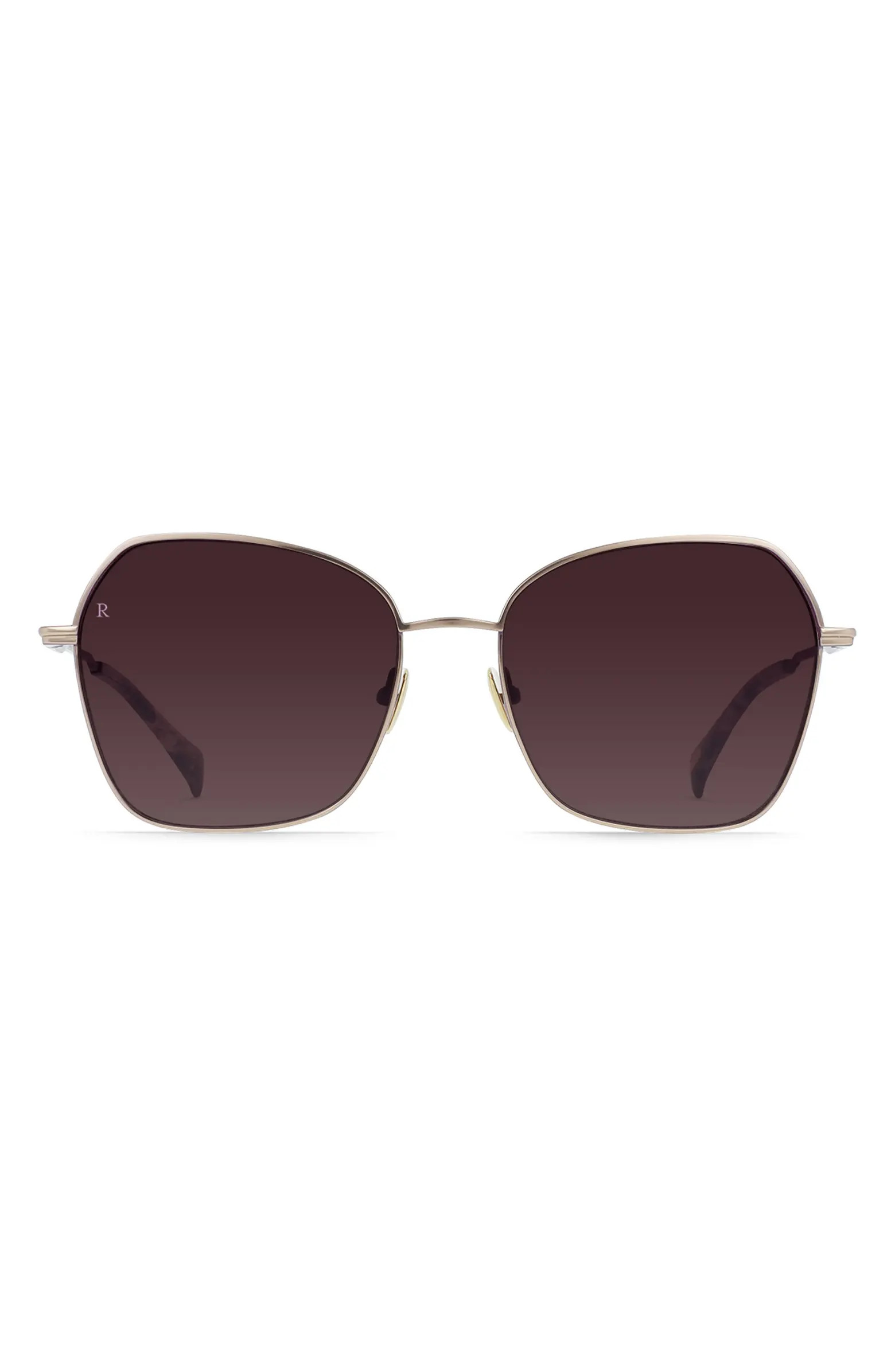 Zhana 57mm Tinted Aviator Sunglasses | Nordstrom