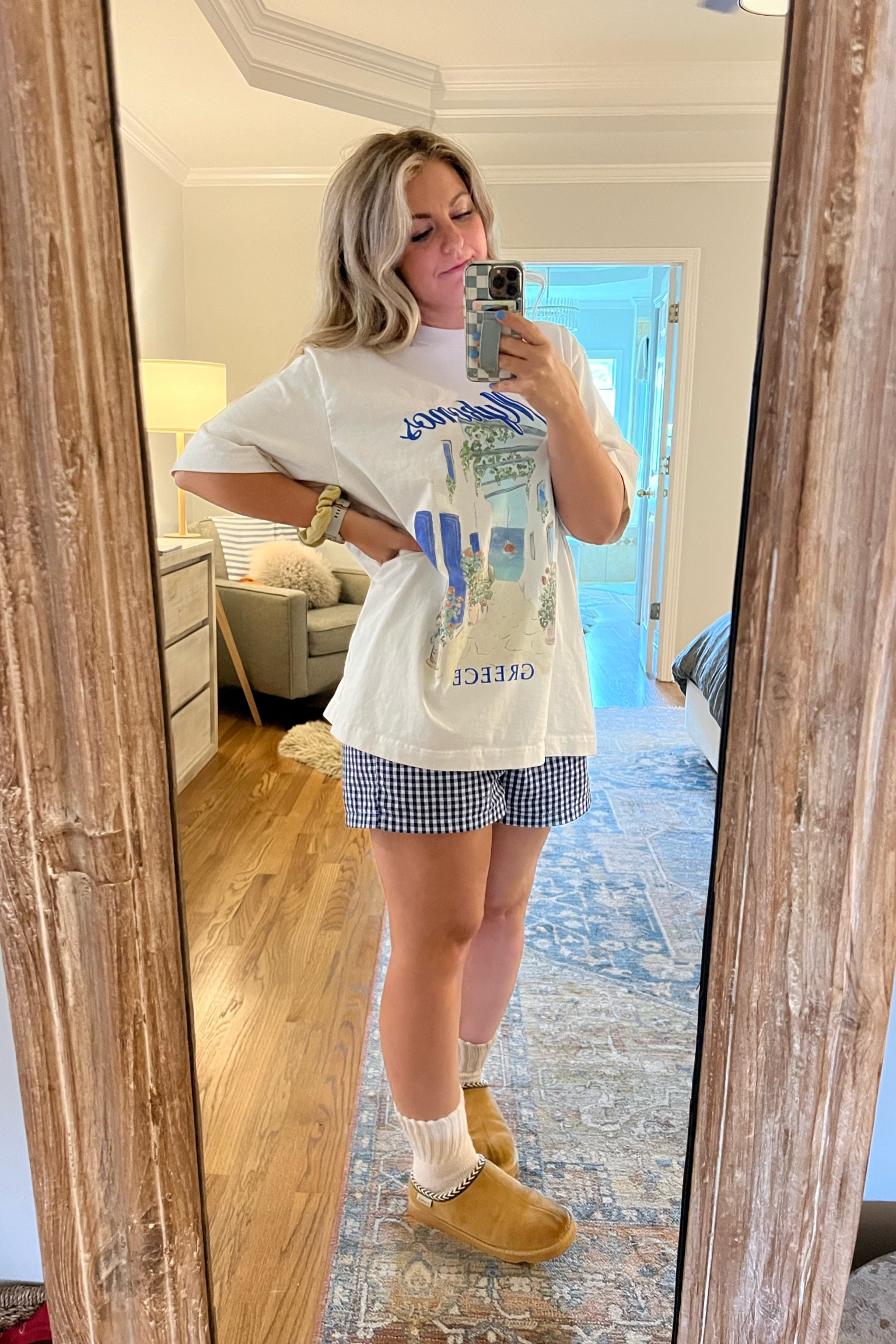 Comfort level 💯 
Wearing a size up in shorts. 

#LTKFamily #LTKSeasonal #LTKHome