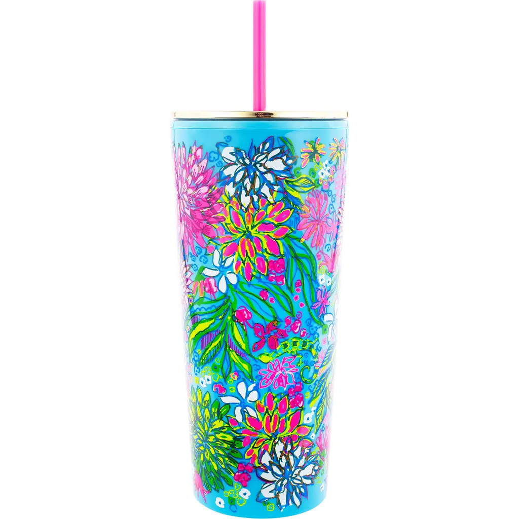 Lilly Pulitzer® Insulated Straw Tumbler in Light Blue at Nordstrom Rack | Nordstrom Rack
