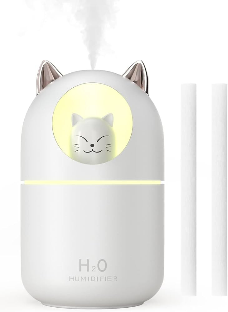 Humidificador de niebla fría, mini humidificadores de 10.1 fl oz con luz nocturna, humidificador... | Amazon (US)