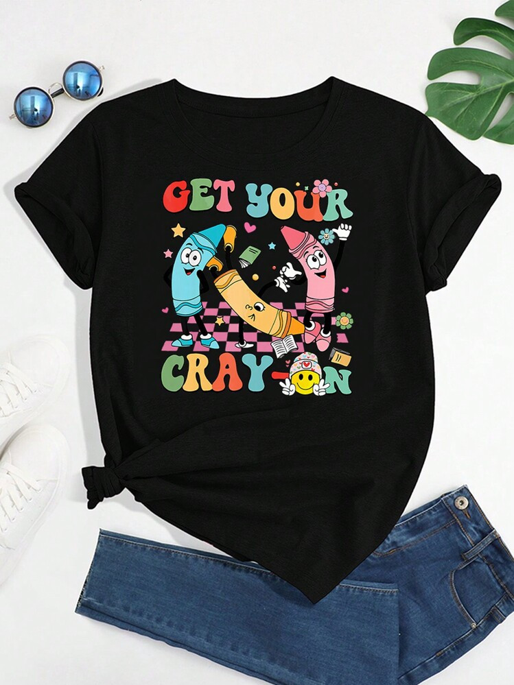 Kindergarten Teacher T-Shirt Cotton T-Shirt | SHEIN