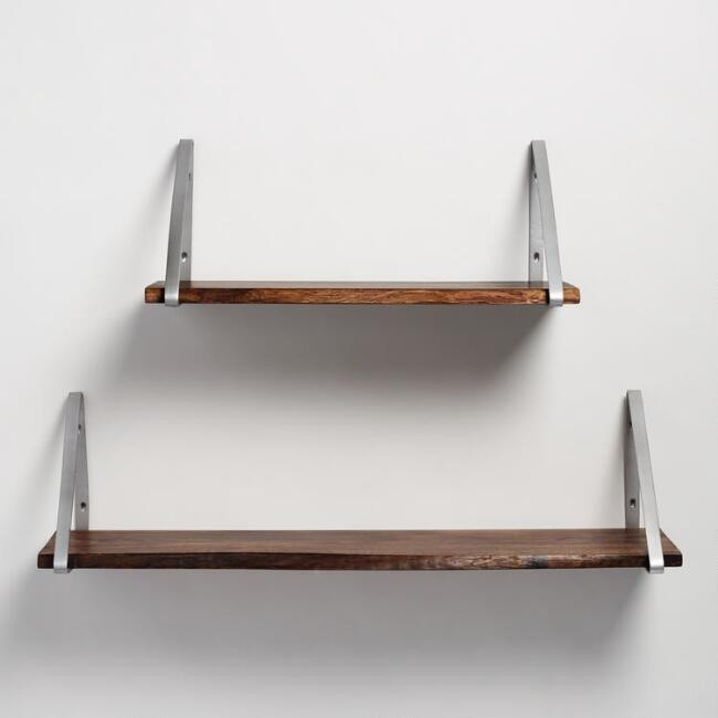 Organic Edge Wood Mix & Match Wall Shelf Collection | World Market