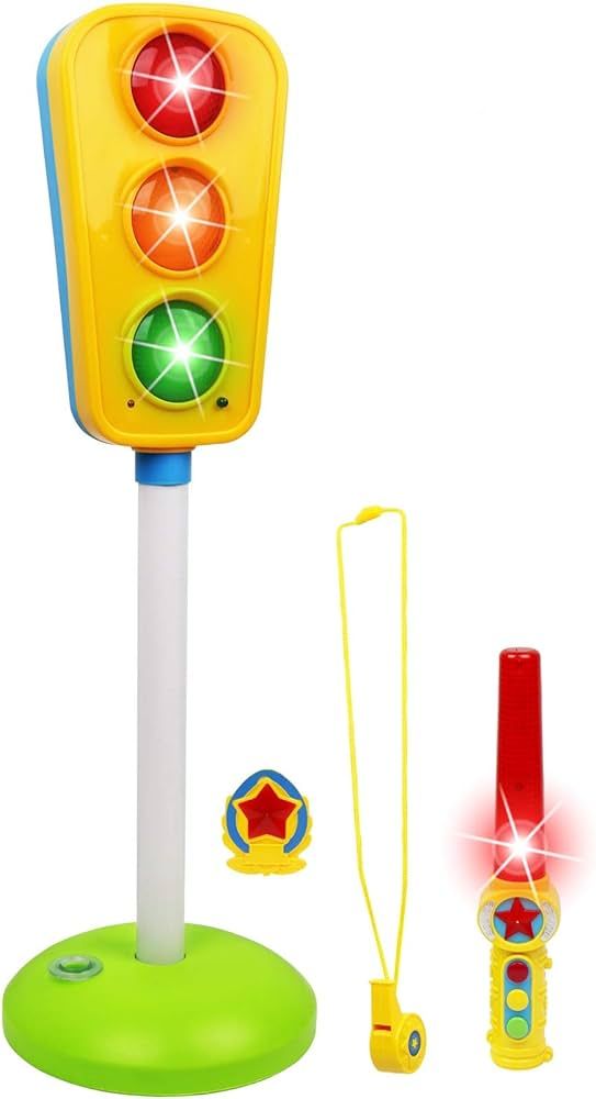 Kiddie Play Traffic Light Toy for Kids Cars and Bikes with Lights and Sounds | Amazon (US)