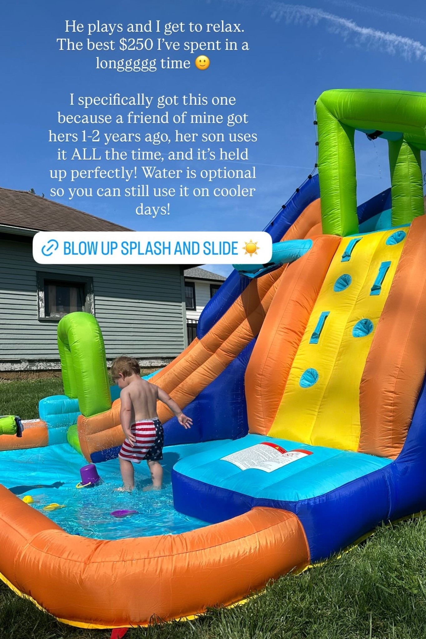 Best $250 you’ll spend all summer! 
Kids inflatable water slide 
Kids summer toys 
Toddler summer toys
Outdoor toys 

#LTKBaby #LTKmomlife