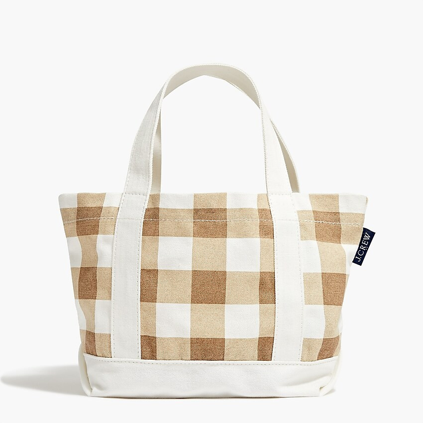 Mini structured canvas tote bag | J.Crew Factory
