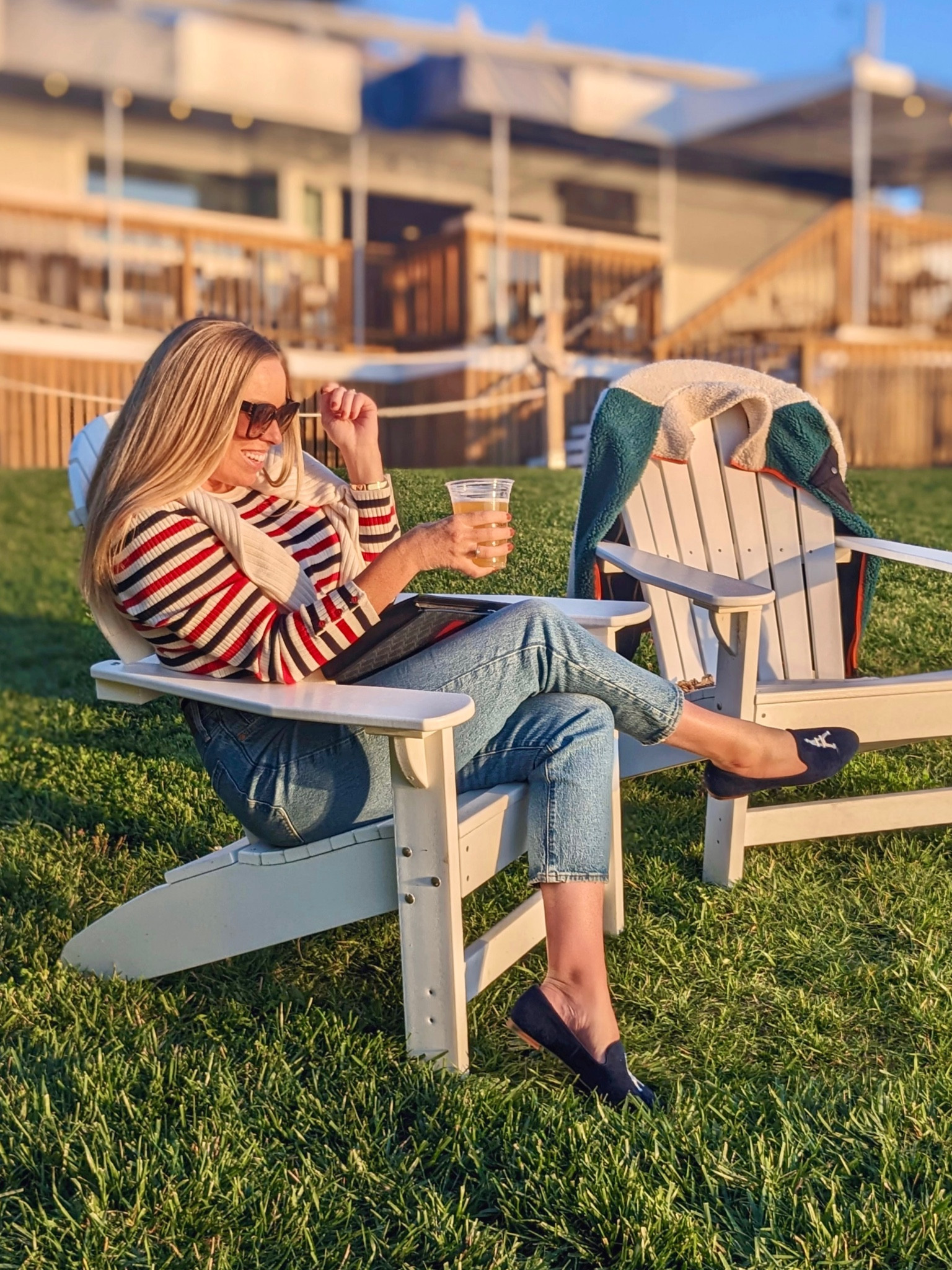 Adirondack living in Parisian stripes  & details! 🗼

Last Thursday evening we took advantage of the gorgeous warm fall weather and scooted over to our favorite island spot to grab a sunset & last happy hour of the season there. Always sad to see favorite spots wrap up for the season but it was a perfect way to end the season- a stunning sunset until next year ☀️ 

Also perfect- these new stripes I recently snagged from Talbots along with this adorable cardigan and Eiffel Tower flats! All the classic and Parisian style I couldn’t resist as I know I’ll wear all the time. Items currently on sale for anyone looking for some super cute, preppy, & classic pieces! Linked here along with a version of my straight leg jeans👉🏻

#LTKsalealert #LTKSeasonal #LTKstyletip