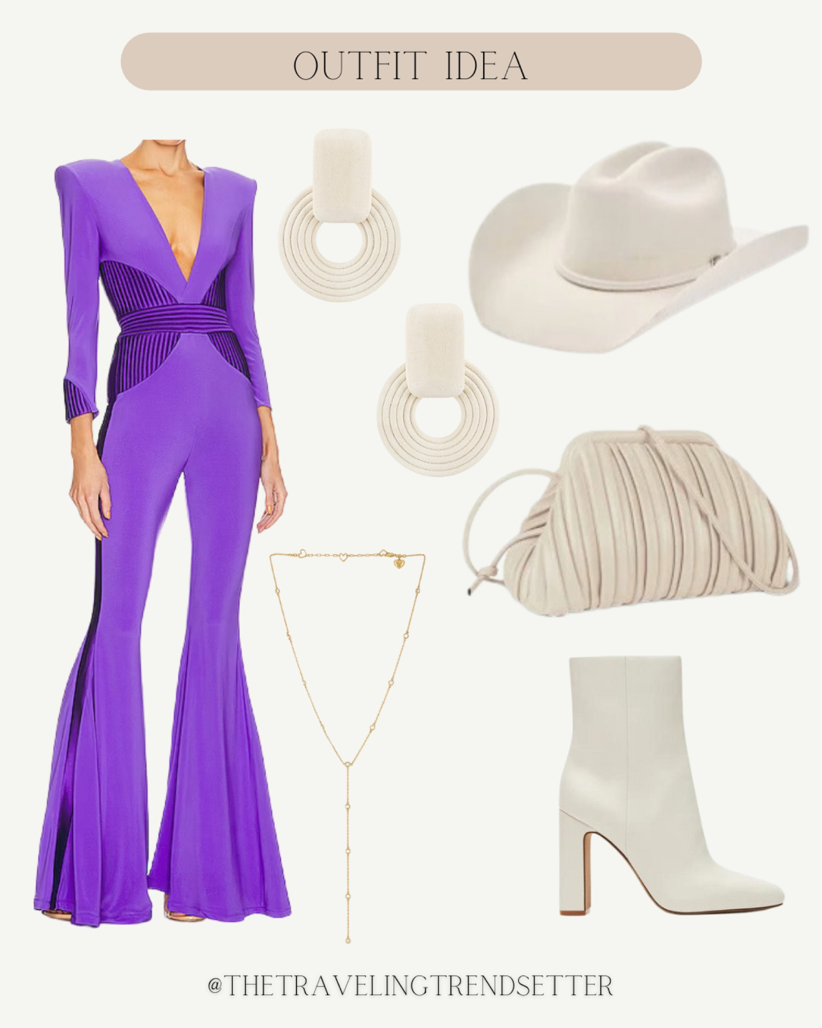 Western outfit idea for rodeo - jumpsuit / heels - booties - hat / earrings 

#LTKfindsunder100 #LTKfindsunder50 #LTKworkwear