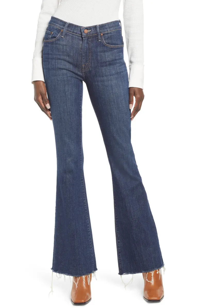 Raw Hem Flare Jeans | Nordstrom