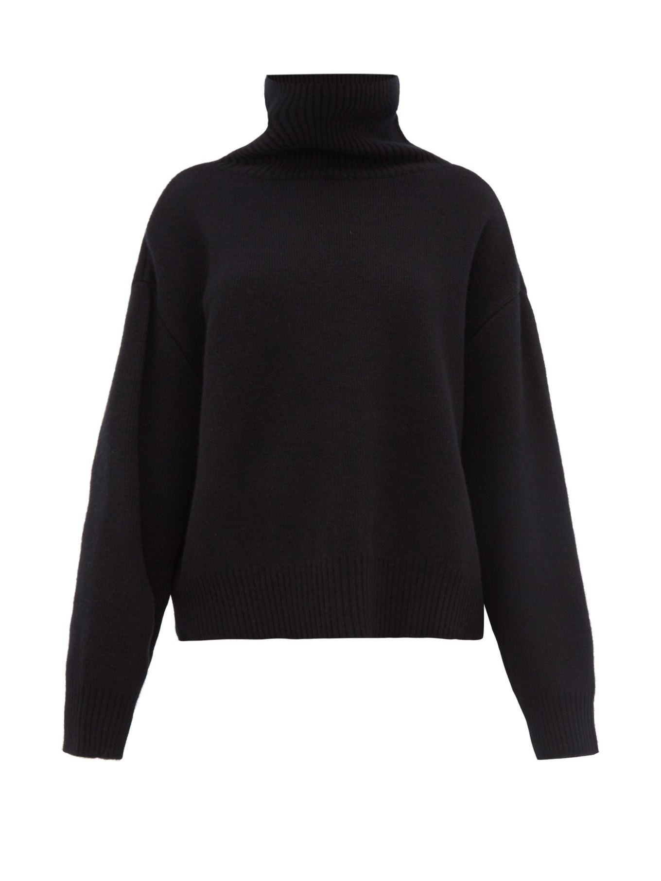 Cropped displaced-sleeve roll-neck wool sweater | Raey | Matches (UK)