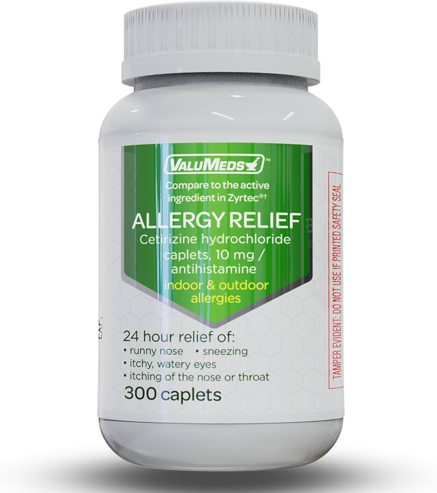 ValuMeds 24-Hour Allergy Medicine (300-Count) Antihistamine for Pollen, Hay Fever, Dry, Itchy Eye... | Amazon (US)