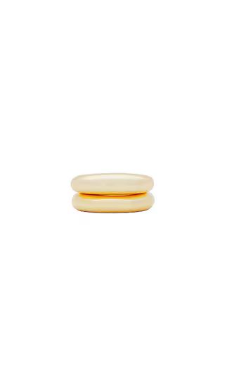 Dome Ring Set Of 2 in Gold | Revolve Clothing (Global)