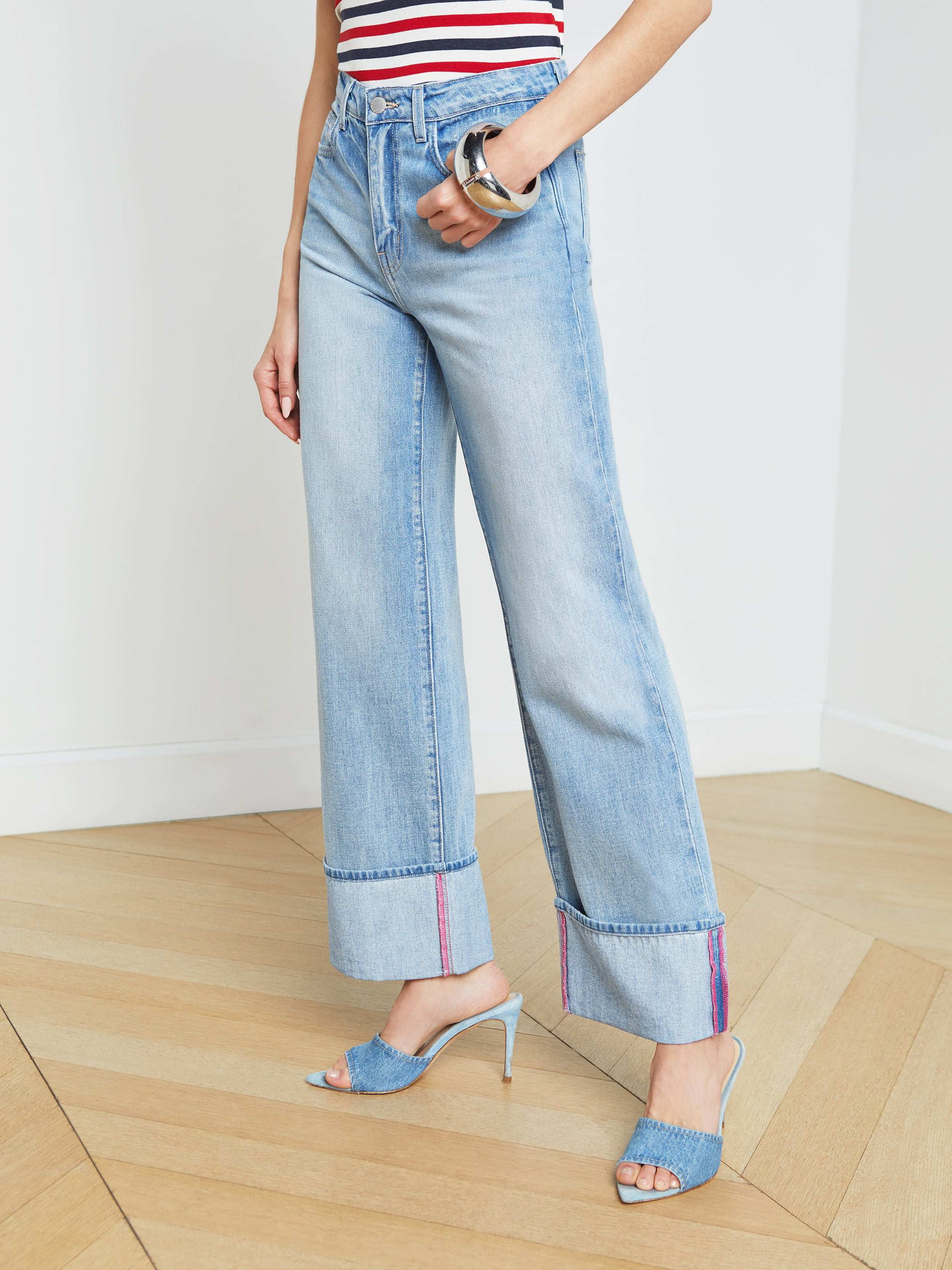 L'AGENCE - Miley Cuffed High-Rise Wide-Leg Jean in Emerson | L'Agence