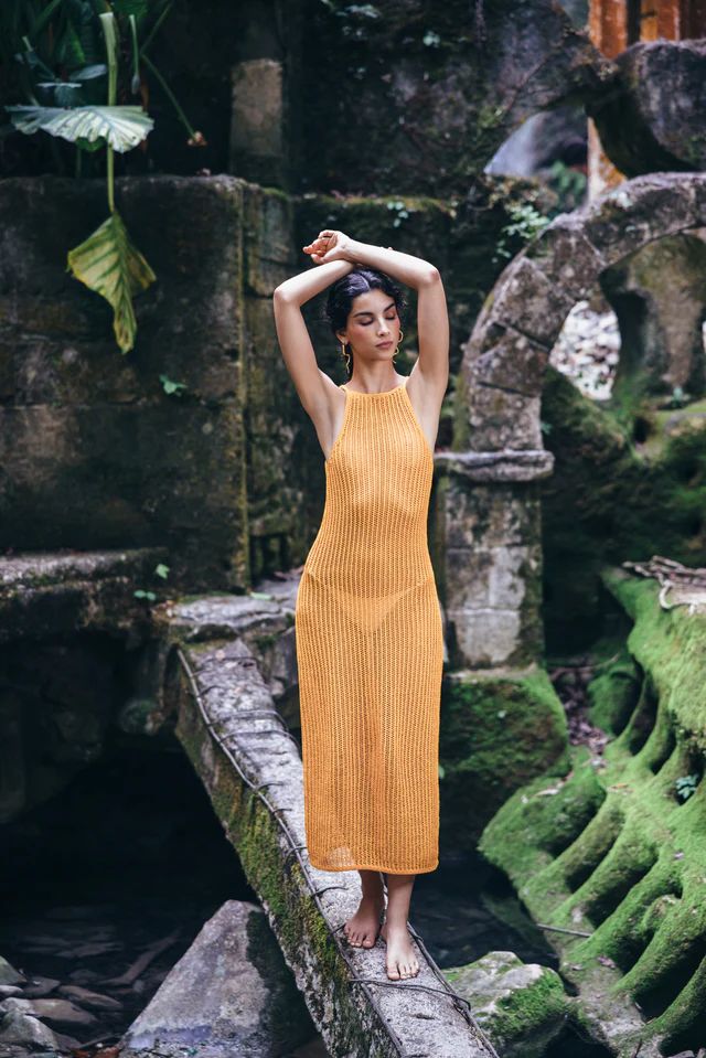 YARO KNIT DRESS - MARIGOLD | Cult Gaia - US