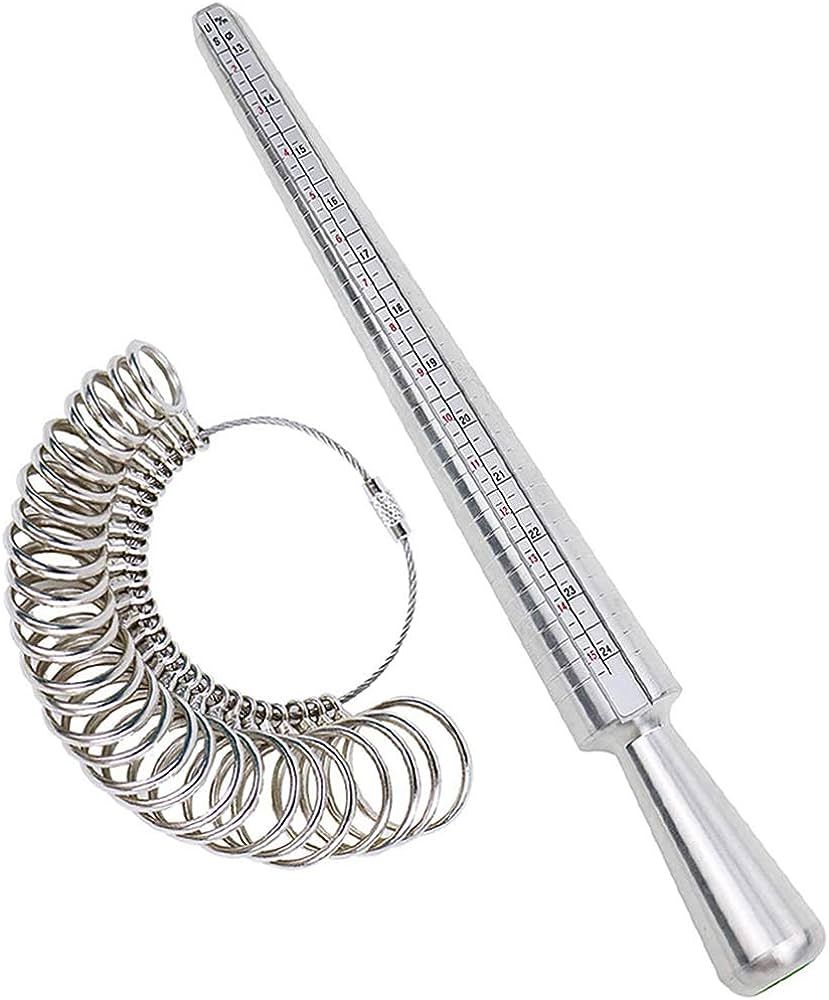 NIUPIKA Ring Sizer Measuring Tool Ring Mandrel Measurement Tool Measure Ring Size Finger Sizing S... | Amazon (US)