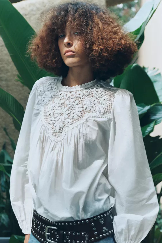 ZW COLLECTION COMBINATION MESH TOP | Zara US