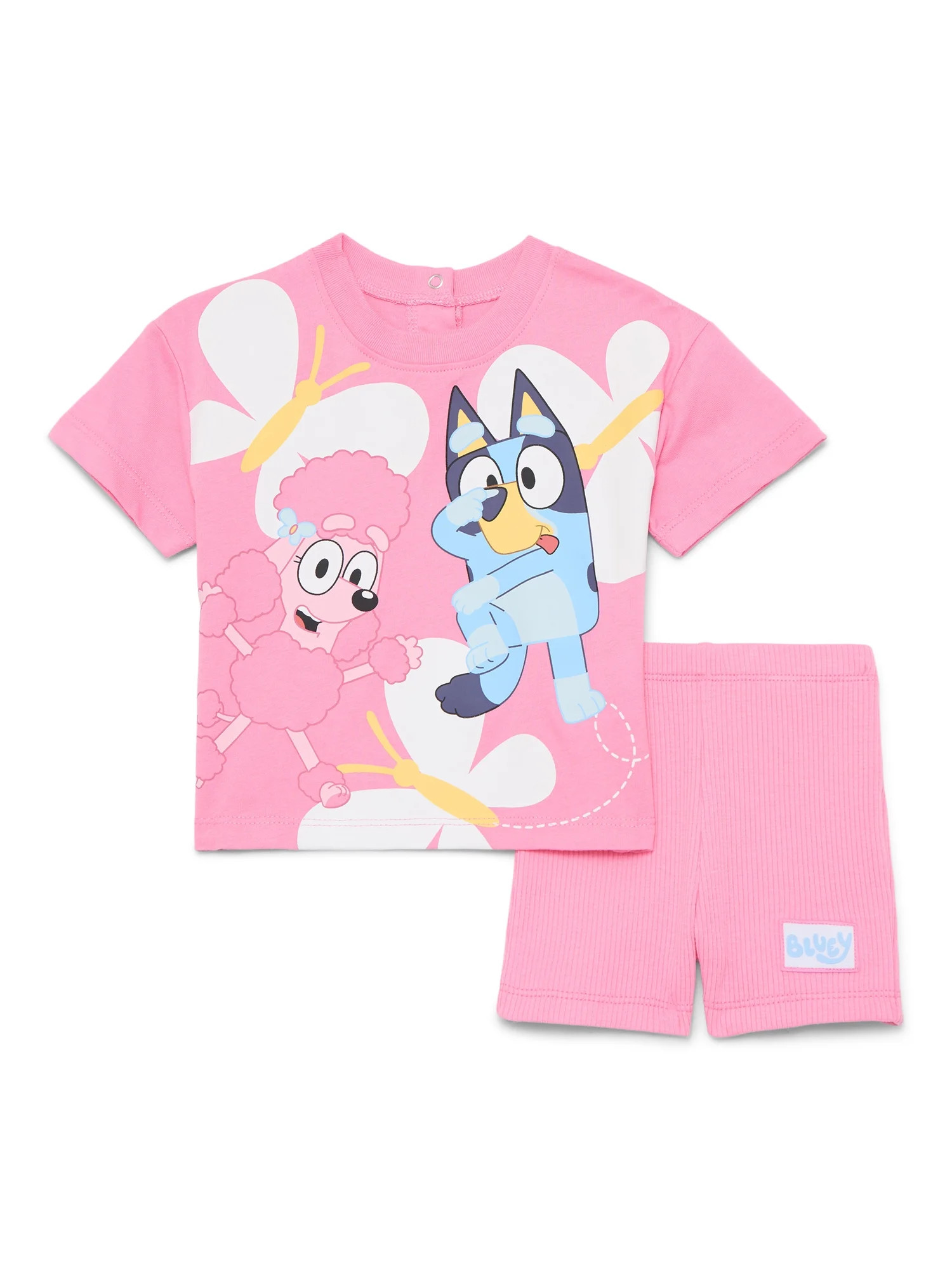 Bluey Baby Girls Graphic Tee and Shorts Set, 2-Piece, Sizes 0/3M-24M | Walmart (US)
