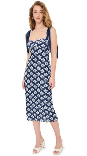 Free People Women's Printed Got Glam Slip Dress, Navy, L | Amazon (US)