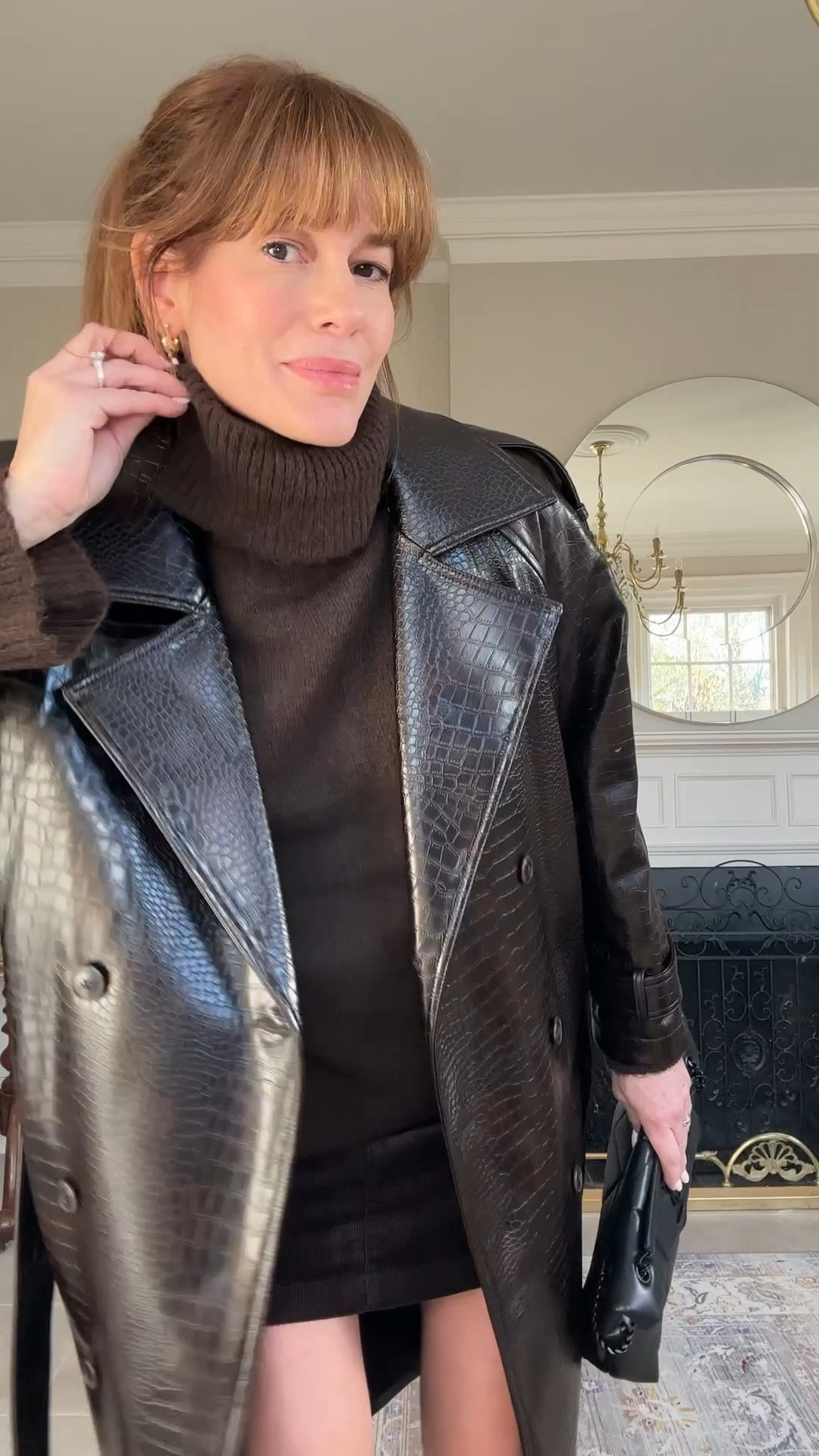 Mock croc brown trench coat size 12
Brown cord mini skirt size 12
Brown turtle neck jumper size M

#LTKstyletip #LTKautumn #LTKuk