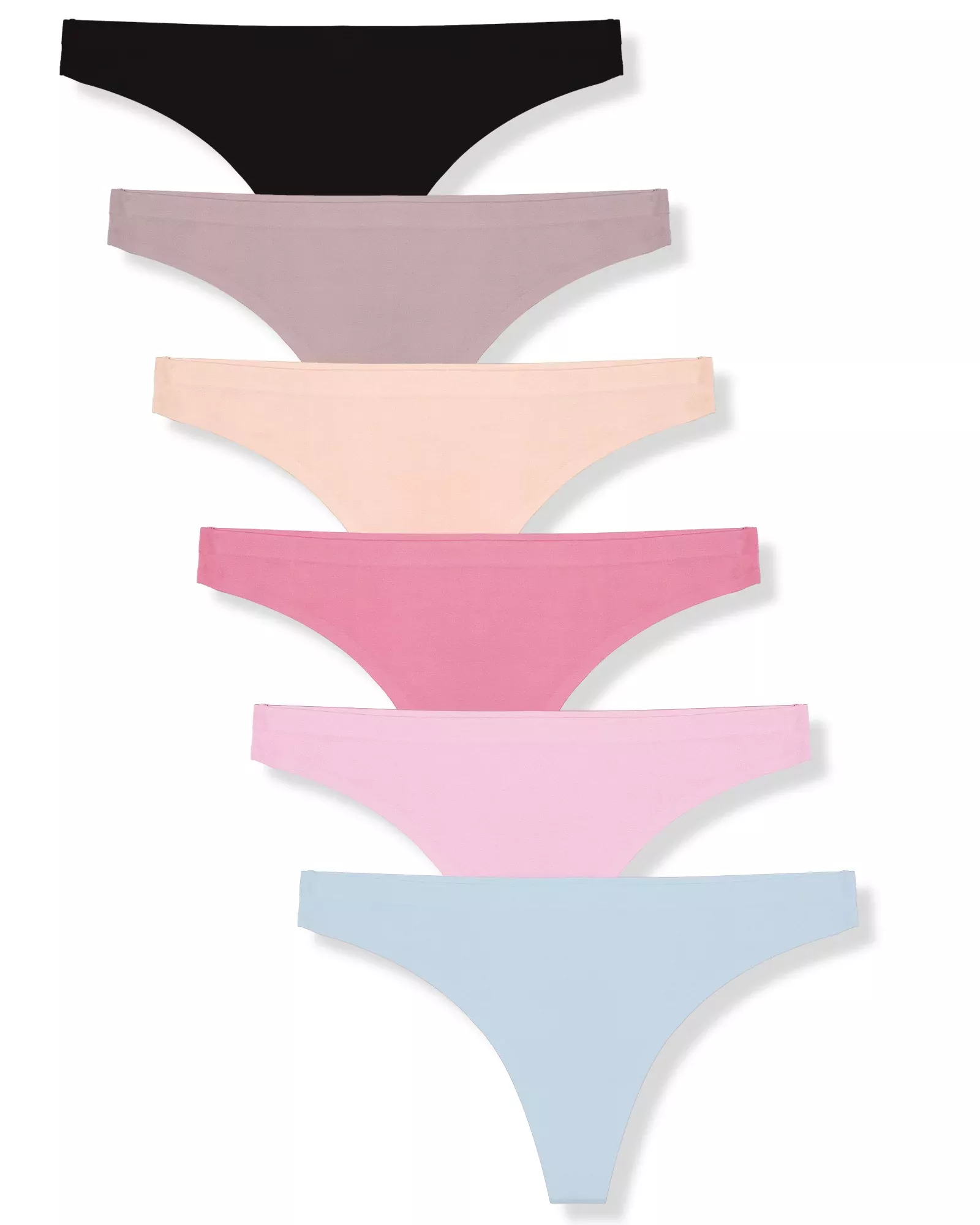 FINETOO Pack of 9 Seamless Briefs Women's Seamless Panties Soft