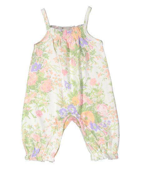 Pink & Green Floral Charlotte Sleeveless Romper - Newborn & Infant | Zulily
