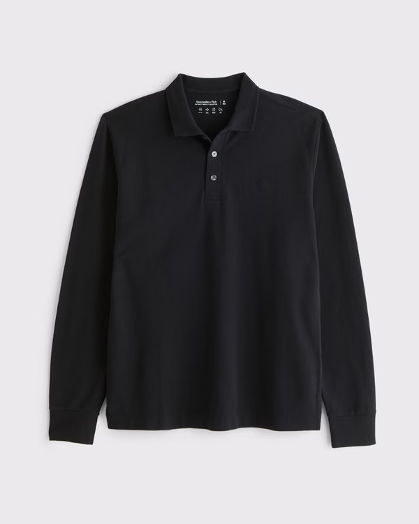 Long-Sleeve Modern Icon Polo | Abercrombie & Fitch (UK)
