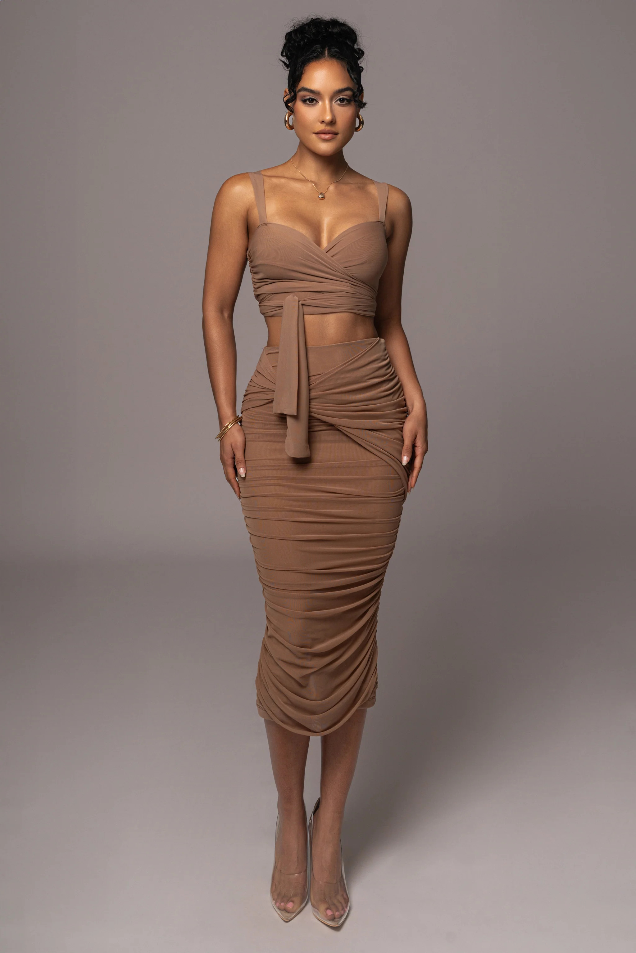 Pecan Extend Your Stay Skirt Set | JLUXLABEL