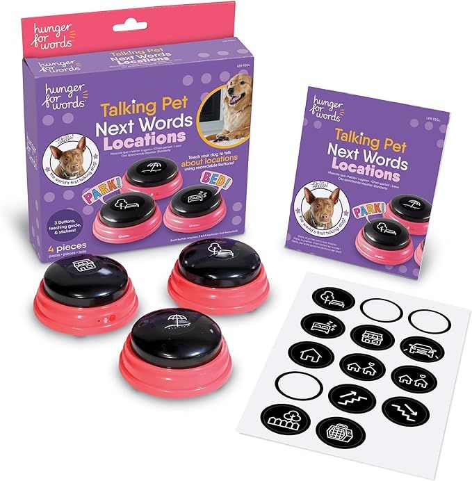 Hunger For Words Talking Pet Next Words Locations - 3 Piece Set of Recordable Speech Buttons for ... | Amazon (US)