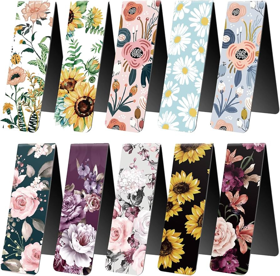 WAVEYU Magnetic Bookmarks for Women Girls,Cute Magnet Page Markers Assorted Book Markers for Book... | Amazon (US)