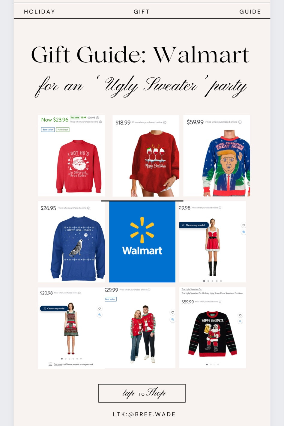 Walmart has the best Ugly Sweaters/ Christmas sweaters to wear for all your holiday parties and ugly sweater parties coming up🎄

#LTKSeasonal #LTKfindsunder50 #LTKHoliday