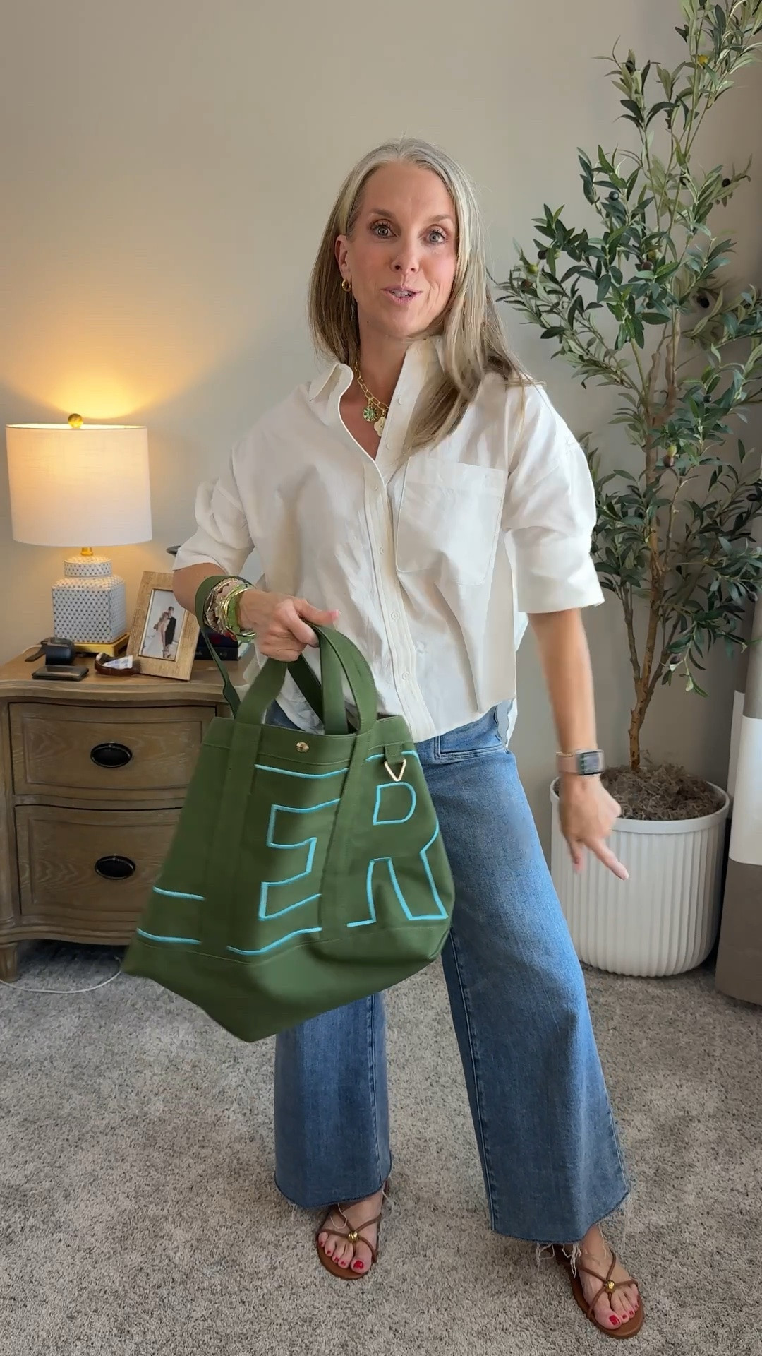 Anthropologie sale AND BaubleBar sale. Could this weekend get any better? You will love this shirt and these are some of my favorite premium denim jeans wearing extra small top and 27 jeans.

#LTKMothersDay #LTKOver40 #LTKSaleAlert