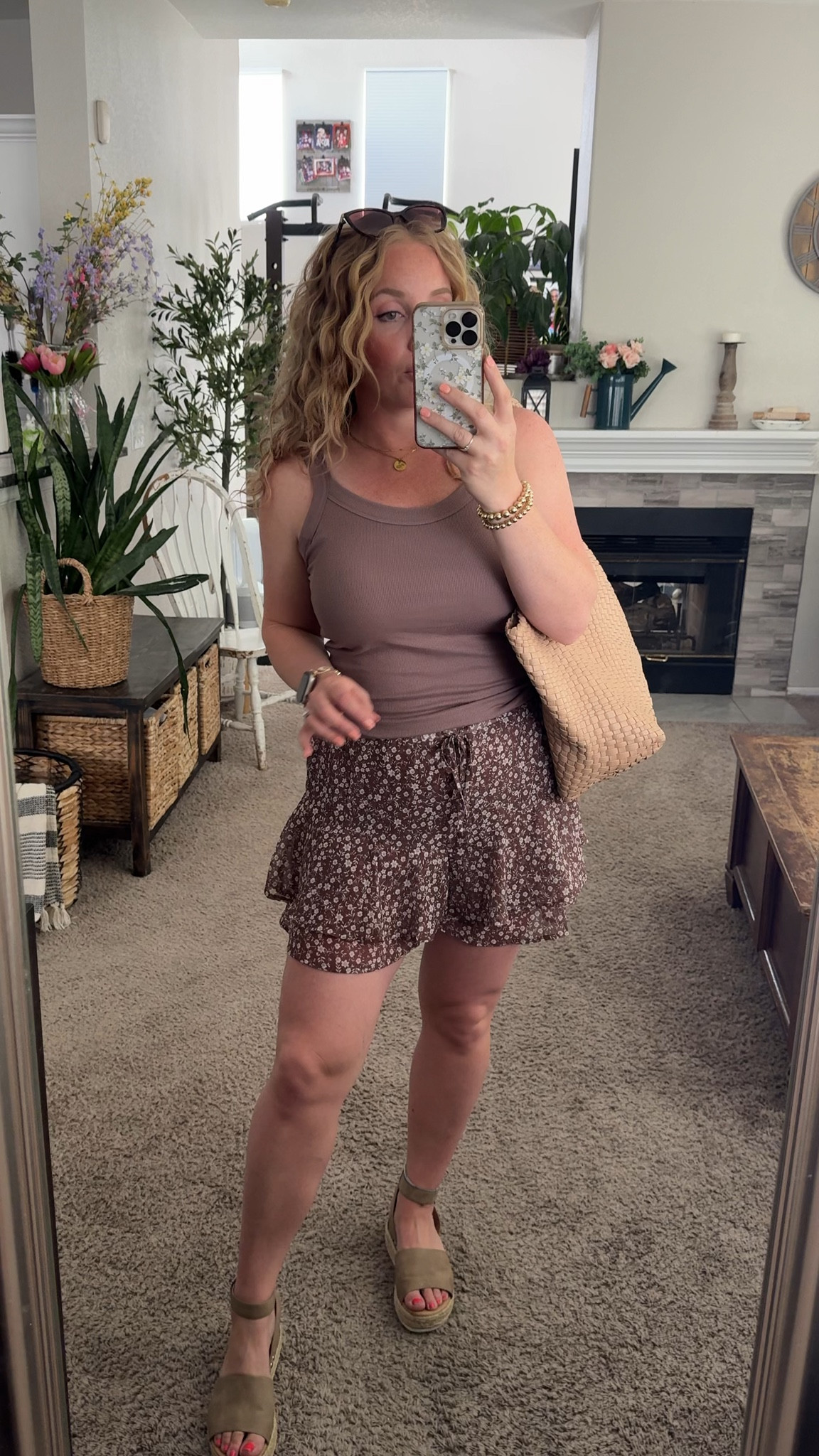 Brown floral skort with a brown tank top that has a built in bra. Both fit tts






Amazon outfits every outfit inspo, outfit ideas, casual outfits amazon, amazon outfits every day, spring outfits 2026, summer outfits

#LTKootd #LTKPetite #LTKSaleAlert